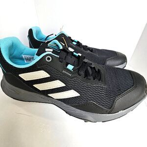 Adidas Tracefinder Trail Running Shoes Black, Grey, Aqua Women's Size 8